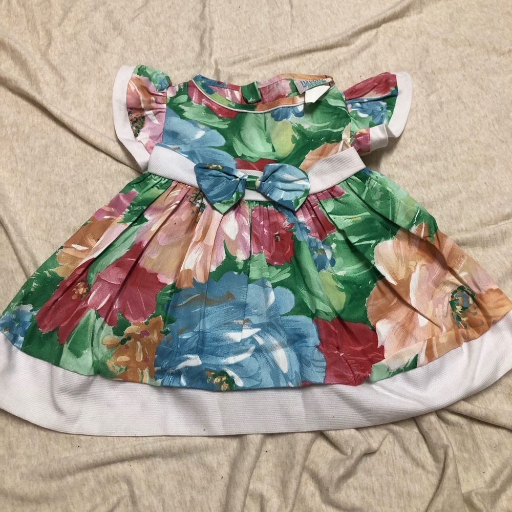 Vintage Little Gems Floral Dress Easter Spring Photos 90s Rare Cottagecore